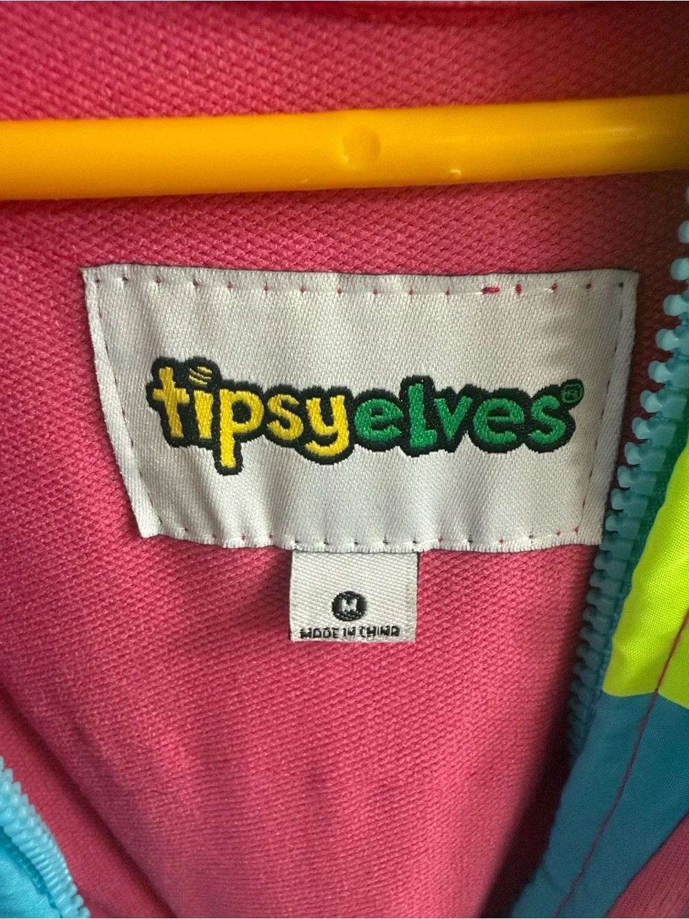 TIPSY ELVES Kids Neon Piñata Costume - Multicolor Hooded Dress-Up Medium